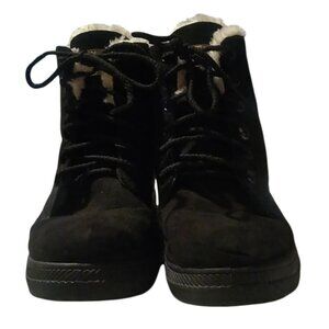 MERENCE, BOOTS WITH FAUX FUR ON THE INSIDE, COLOR: BLACK, OFF WHITE, SIZE:40
